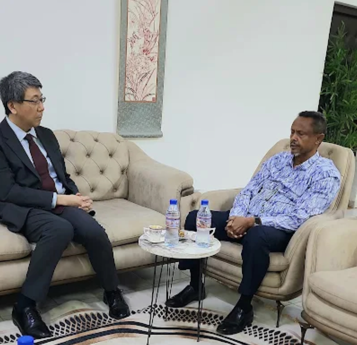 بيان صحفي — أمين عاصمة  مدينة جيبوتي يستقبل السفير الجديد لليابان